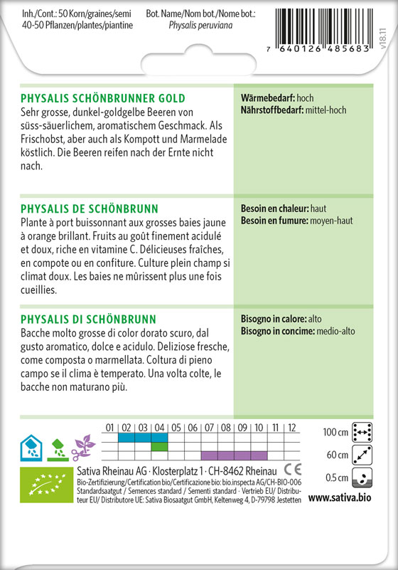 Bio Saatgut Physalis Info