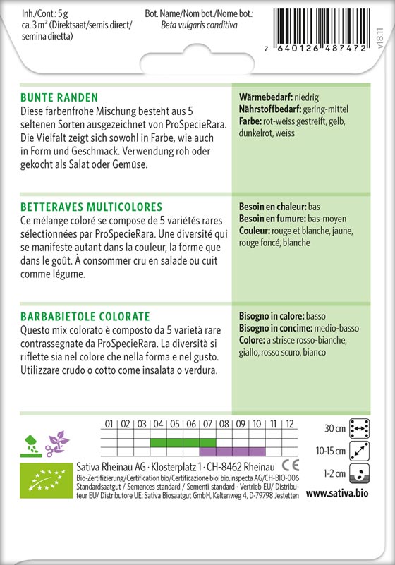 Bio Saatgut Rande bunte Beete Info